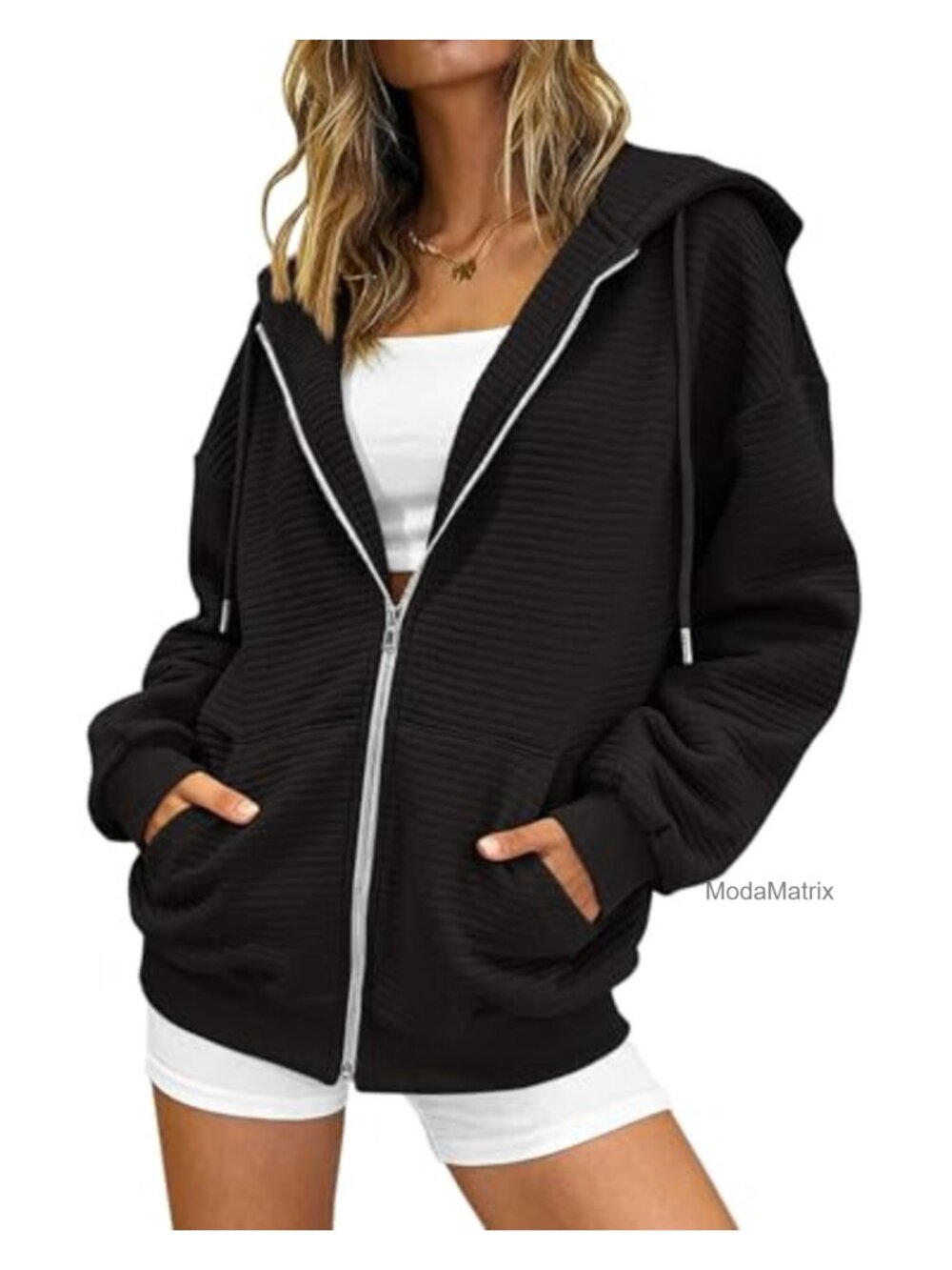 Oversized Zip Up Hoodie Women Long Sleeve Fleece Sweatshirt Fall Winter Loose